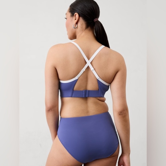 NWT Athleta Seabreeze Bikini Dusk/White Top Size Large (Best for D-DD C… - Picture 4 of 8